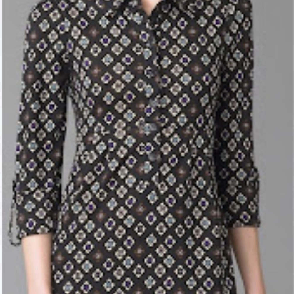 Diane Von Furstenberg DvF Roan vintage silk dress Black Multiple colors